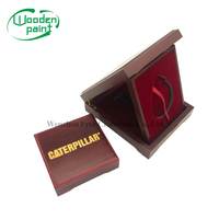 Badges commémoratif vernis souvenir boîte en bois médaille présentoir stockage or pièce Collection laque bois prix boîte