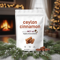 Cannelle de Ceylan biologique premium UE avec huile MCT, 180 gélules molles, Gélules de cannelle de Ceylan, Soutien immunitaire