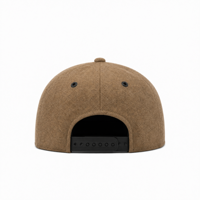 Casquette Snapback en Laine Mérinos de Haute Qualité Personnalisée, Chaudes pour l'Hiver, à 7 Panneaux, Visière Plate, avec Broderie de Votre Logo