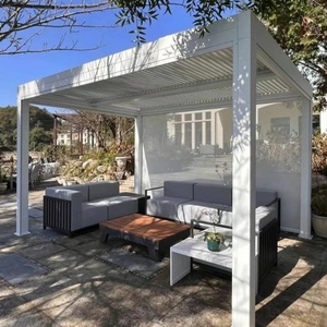 Ngoài trời prefab nhôm sunroom kính nhà bốn mùa nhà kính biệt thự gian hàng gazebo hiện đại pergola sân sau thiết kế - Product Image 6