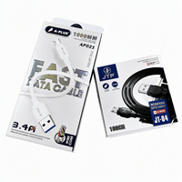 Boîtes d'emballage en papier personnalisées en gros avec logo, boîte pliable écologique pour chargeur de téléphone, câble de données USB, écouteurs