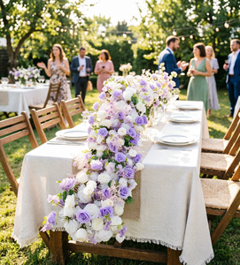 Composition florale artificielle en soie personnalisée <span class=keywords><strong>pour</strong></span> allée d'entrée, chemin de table fleuri <span class=keywords><strong>pour</strong></span> décoration de mariage et de fête - Product Image 1