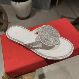 Chaussons pour femmes, sandales à strass, chaussures femme, sandales décontractées tendance pour l'été, sandales de femme, chaussures plates - Product Image 6