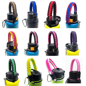 <span class=keywords><strong>Bouteille</strong></span> d'eau isotherme artisanale avec poignée en paracorde pour la randonnée, facile à transporter avec bandoulière – Survie - Product Image 2