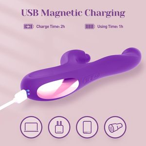 Vibrador Vaginal Pulsante, Juguete de Masturbación Femenina con Función de Calentamiento, Vibrador de Conejo para Estimulación del Clítoris y Punto G - Product Image 6