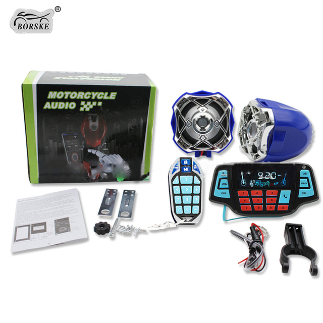 Borske Custom Motorcycle Audio Speaker System Waterproof Motorcycle Car Audio For Making Phone Calls And Recording
