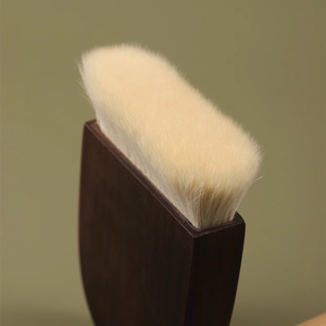 Pincel de maquillaje de base <span class=keywords><strong>Kabuki</strong></span> individual con parte superior plana de <span class=keywords><strong>pelo</strong></span> de cabra de lujo de alta calidad para cara con logotipo personalizado - Product Image 2