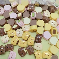 Résine, motifs de dessin animé, biscuits, décoration alimentaire kawaii, breloques mignonnes, cabochons plats en résine pour loisirs créatifs, scrapbooking, embellissement