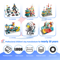 Brinquedo éducatif bricolage coloré marbre run briques bloc de grande taille brique jouet construction glissière blocs de construction ensemble pour enfants
