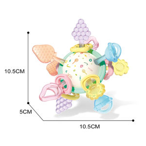 <span class=keywords><strong>Manhattan</strong></span> educativo para recién nacidos de 0 <span class=keywords><strong>a</strong></span> 6 meses, juego de juguetes para bebés, plástico blando, Bola de silicona de grado alimenticio, sonajero, Gel, palo de molienda, mordedores - Product Image 6