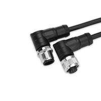 M12 Connecteur Fil 3 Broches Femelle Métal Personnalisé 8 Broches Spirale Câble Circulaire Industriel Ethernet Connecteur M12