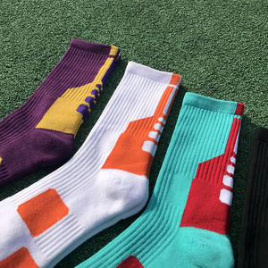 <span class=keywords><strong>Calcetines</strong></span> Deportivos Unisex Funcionales con Bloques de Color, <span class=keywords><strong>Calcetines</strong></span> Transpirables Acolchados para Baloncesto, Correr y Ropa Deportiva - Product Image 6
