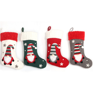 Décorations de <span class=keywords><strong>Noël</strong></span> en tissu motif ours de dessin animé, grandes chaussettes décoratives, sac cadeau de chevet, ornements suspendus pour <span class=keywords><strong>cheminée</strong></span> - Product Image 5
