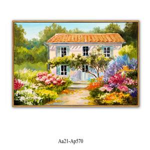 Collezione di Arte Paesaggistica Rustica, Stampe Digitali su Tela di Olio Realistico con Motivi Floreali e Campestri, Ecologiche - Product Image 1