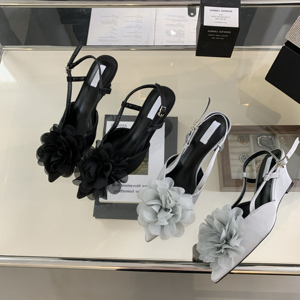 Zapatos de Mujer con Tacón Alto y Punta en Pico, Estilo Chino con Flores Francesas, Novedad 2024, Gran Venta - Product Image 3