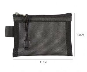Portable Short Wallet New Mesh Zipper Coin Purse Mesh Card Holder <b>Make</b> <b>up</b> Organizer <b>Bag</b> - Product Image 3