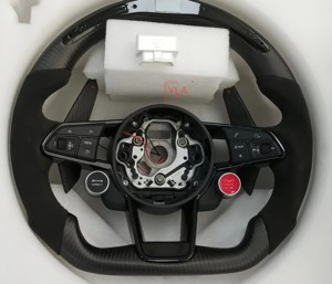 Volant en fibre de carbone personnalisé pour <span class=keywords><strong>Audi</strong></span> A1 A3 A4 A5 A6 A7 <span class=keywords><strong>RS</strong></span> R8 RS3 C7 Q5 Q7 S3 S5 8V B8 B9 S4 Q3 Q8 TT - Product Image 5