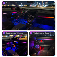 KYNCHO pour Honda CR-V 2017 2022 Symphony, kit d'éclairage ambiant LED 64 couleurs pour voiture, contrôle par application Bluetooth, éclairage intérieur automobile 12V