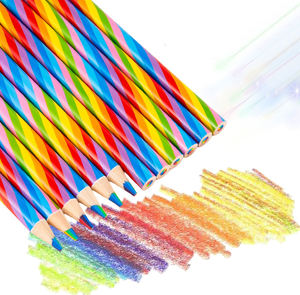 Set di Matite Colorate Personalizzate Mezza Misura 4-in-1 Arcobaleno per Promozioni - Product Image 2