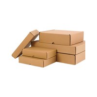 Özel Logo Baskılı Çevre Dostu Kraft Kağıt Oluklu Posta Kutuları Düşük Minimum Sipariş Adedi Online Mağaza Gönderimi için Küçük Miktarlı Ambalaj