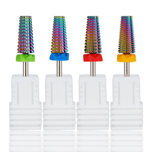 Professional Rainbow Tungsten Carbide Nail <b>Drill</b> <b>Bit</b> 3/32 Rotary Burr Gel Removal Electric Manicure Pedicure Nail <b>Drill</b> <b>Bits</b> - Product Image 1