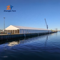 Tente d'entrepôt en alliage d'aluminium 40x60m, abri de stockage robuste, structure industrielle portable pour le stockage d'équipements et de matériaux