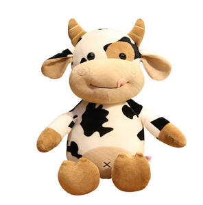 Juguete de peluche de vaca lechera personalizado lindo de alta calidad suave juguete de peluche de vaca barato - Product Image 1