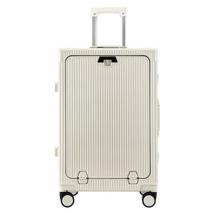 Maleta con Ruedas <span class=keywords><strong>de</strong></span> 20 y 24 Pulgadas con Apertura Frontal, Multifuncional, con Candado <span class=keywords><strong>de</strong></span> Combinación, para Hombre y Mujer, con Portavasos - Product Image 4