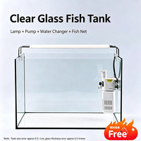 Aquarium de bureau moderne en verre HD, écologique, mini aquarium pour le bureau, le salon, 5L