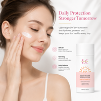 Crème solaire de marque privée SPF 50 en gros UVA UVB à large spectre 80 minutes crème solaire coréenne résistante à l'eau pour le corps