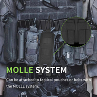 Étui de transport rapide pour chargeur simple 5,5 pouces, pochette tactique Molle pour gilet, sacs de rangement noirs pour talkie-walkie et outils