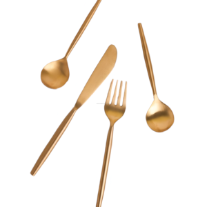 Ensemble de couverts de luxe en or à vendre-vaisselle exquise de 4 pièces salle à manger élégante pour les belles occasions - Product Image 1