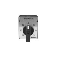 Voltmeter CanTak LW26-20 Bersertifikat CE, Pelat Kuning, Gagang Merah, Saklar Pemilih Tegangan