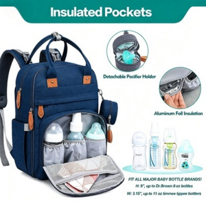 Bolsa de Pañales para Bebé Mother Care, Diseño Personalizado en 3D con Logotipo y Nombre, Bolsa para Mamá y Bebé con Impresión Bajo <span class=keywords><strong>Demanda</strong></span>, Bolsas de Moda para el Cuidado Materno - Product Image 3