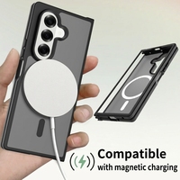 Étui de téléphone pliable magnétique transparent anti-traces de doigts, résistant aux chocs, en TPU+PC, prix d'usine, pour Samsung Z Fold 6 7 Flip 6 7
