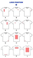 Chemise en jersey unisexe de haute qualité, 75 % coton mélangé, couleur unie, personnalisable avec logo au dos, anti-plis, tricotée, manches courtes, formelle