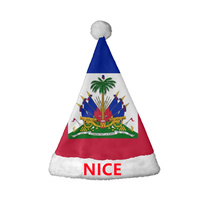 Chapeau de Noël personnalisé avec design Eswatini, bonnet de Noël en polaire avec pompon, couvre-chef festif pour les fêtes et les spectacles