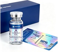 Ensemble d'emballages personnalisés pour flacons de peptides en gros avec étiquettes adhésives imperméables et durables et boîtes assorties