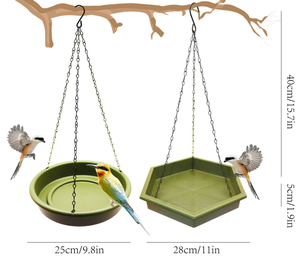 Mangiatoia e Vasca per Uccelli Resistente alle Intemperie, Combo in Plastica per Uccelli Selvatici, Vassoio d'Acqua per Cortile, Patio, Frutteto, Forniture per Colibrì - Product Image 2