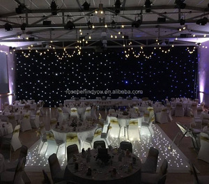 Rideau LED RVB 3-en-1 pleine couleur, contrôle DMX512, en velours ignifuge, pour éclairage de scène, décoration de fond de fête à domicile - Product Image 4