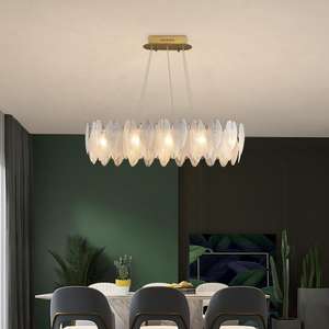 Lustre en verre de style français chambre design moderne suspension en verre simple nordique minimaliste - Product Image 5