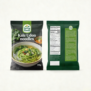 Nouilles Udon végétaliennes à faible teneur en sodium, à base de blé dur et de chou frisé, <span class=keywords><strong>repas</strong></span> instantané <span class=keywords><strong>végétarien</strong></span> cuit - Product Image 3