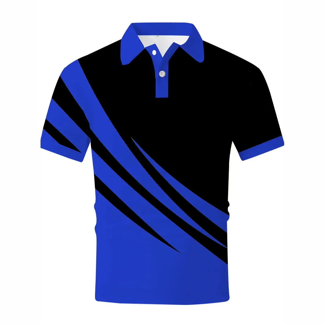 Brust-Übereinstimmung Hemden für Herren Herren Revers Golf Polo-T-Shirts Kurzarm-Polo-Shirts