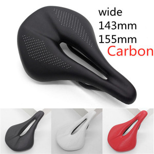 Sillín de <span class=keywords><strong>Bicicleta</strong></span> de Carretera y Montaña CG 143/155 mm, Totalmente de Fibra de Carbono, con Acolchado de EVA y <span class=keywords><strong>Asiento</strong></span> de Cuero - Product Image 3