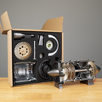 Moteur à turbine pour avion Moteur électrique à réaction Modèle d'impression 3D Mini moteur PLA Expérience scientifique électrique Jouet Cadeau