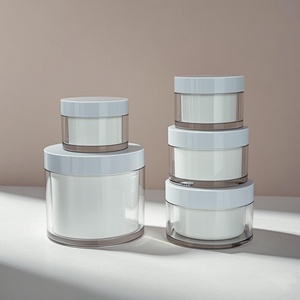 Stock 15g 30g 50g 80g 100g 120g 150g 200g 250g 300g 500g Thick Wall PET Empty Face Cream Jar Custom Logo Body Scrub Container - Product Image 4