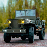1/10 Willys JEE Mehrzweck-RC-Offroad-Truck 2,4G 4WD Kletterauto-Spielzeug mit LED-Lichtern