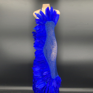 Novance Y1867-F Stocks De Vêtements En Gros <span class=keywords><strong>Robe</strong></span> De Mariage Maille Perles Strass Plume <span class=keywords><strong>Robe</strong></span> De Soirée Élégant Robes De mariée - Product Image 1