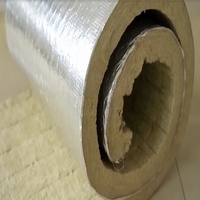 Laine de roche acoustique Huali 60 kg/m3 en rouleau avec revêtement en aluminium, matériau d'isolation thermique et phonique, garantie 5 ans et plus