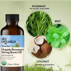 Cosméticos Orgánicos Personalizados para el Cuidado del Cabello, Aceite para el Crecimiento del Cabello Anti-Resequedad y Voluminizador con Aceite <span class=keywords><strong>de</strong></span> Árbol <span class=keywords><strong>de</strong></span> Té, Menta, Argán y Romero - Product Image 1